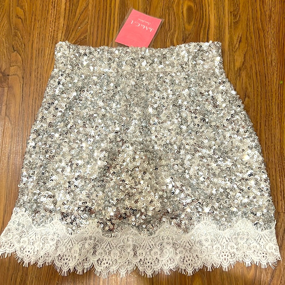 high waist safety pants sequin skirt
